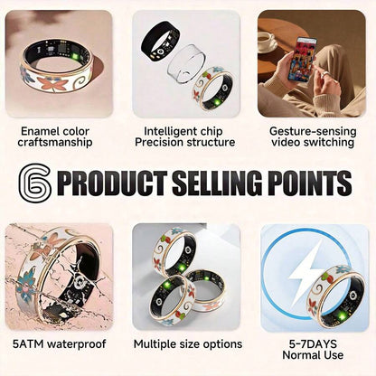 Smart Fitness Ring – Sleep Tracker, Heart Rate & Blood Oxygen Monitor | Waterproof Health Ring for Men & Women