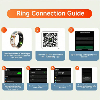Smart Fitness Ring – Sleep Tracker, Heart Rate & Blood Oxygen Monitor | Waterproof Health Ring for Men & Women