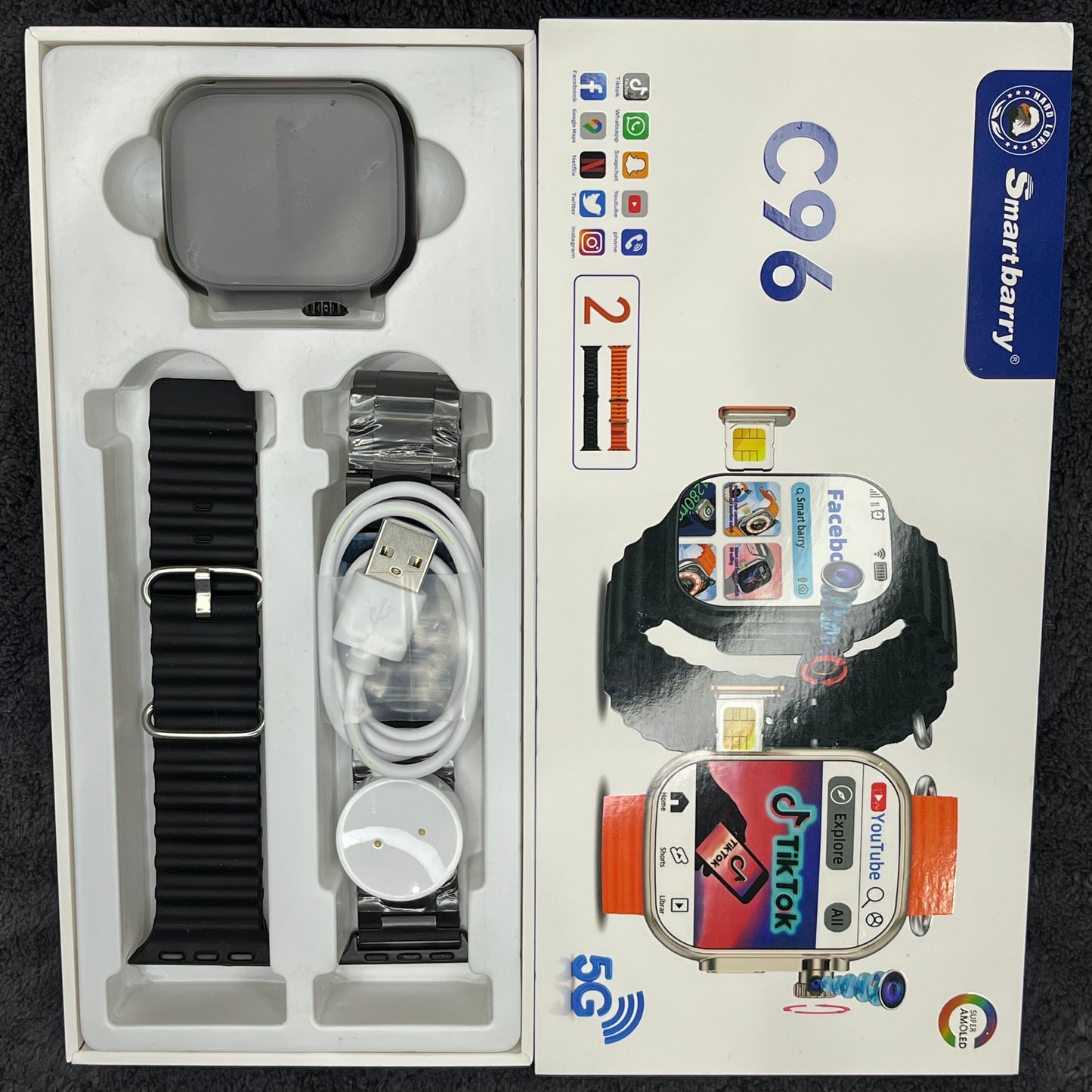 C96 Ultra Android Smartwatch – 6GB RAM & 64GB Storage | 4G/5G SIM Smartwatch