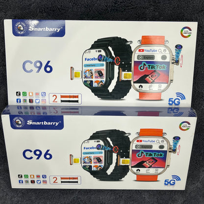 C96 Ultra Android Smartwatch – 6GB RAM & 64GB Storage | 4G/5G SIM Smartwatch