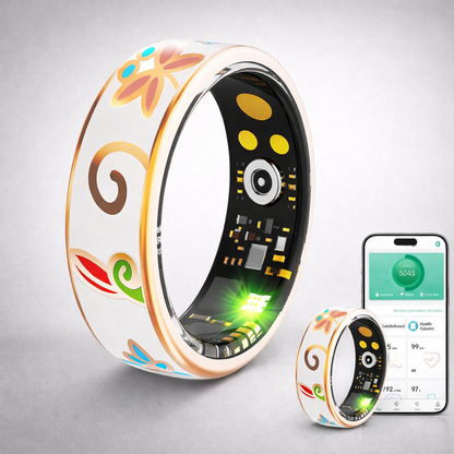 Smart ring on finger health tracking wearable