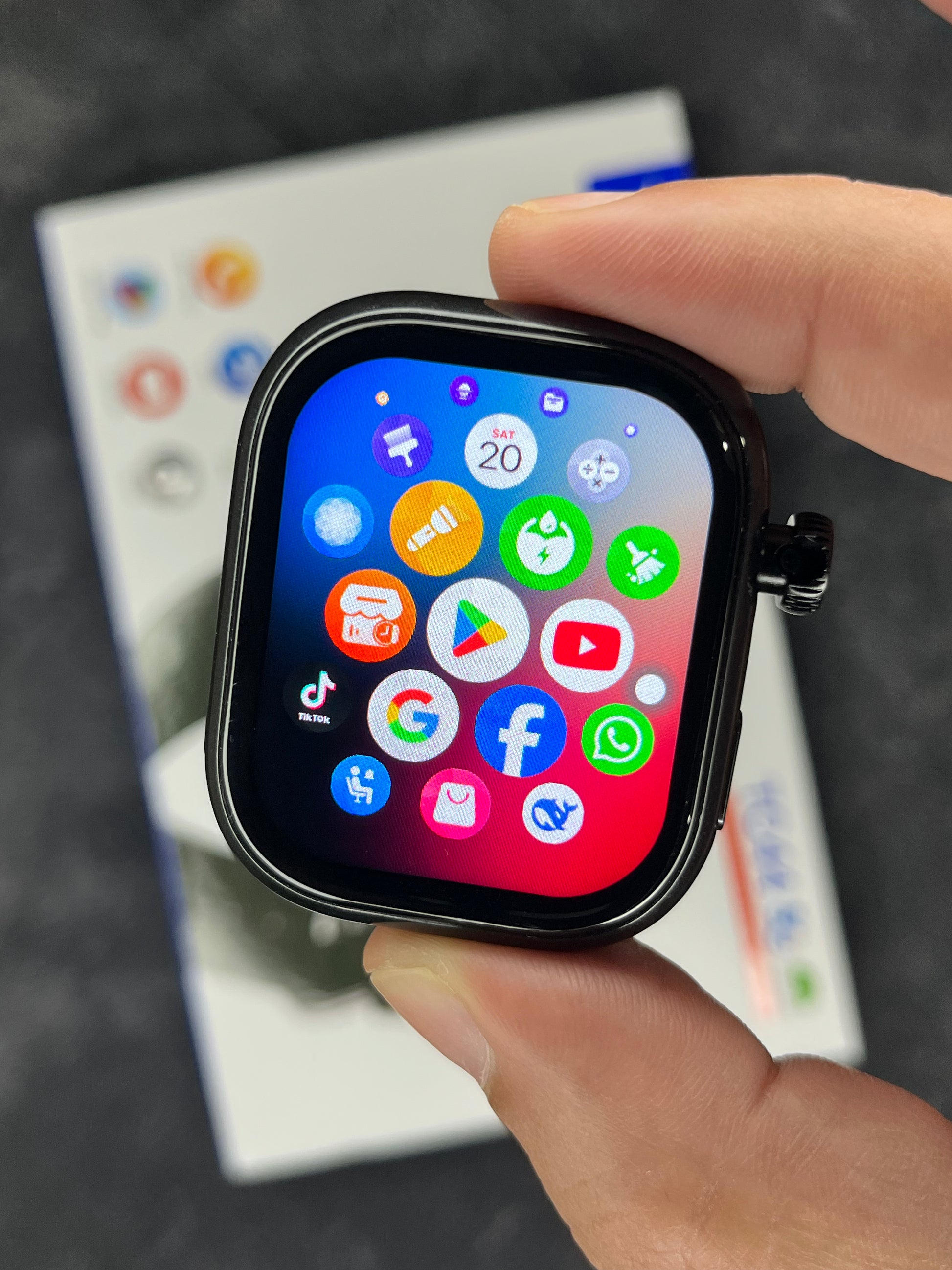 TC44 smartwatch front view HD display