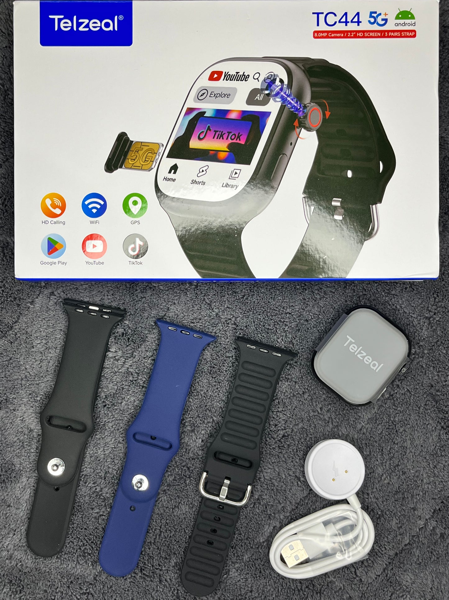 TC44 smartwatch on hand premium design